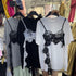 Lacey Detail Ladies Oversize T-Shirts